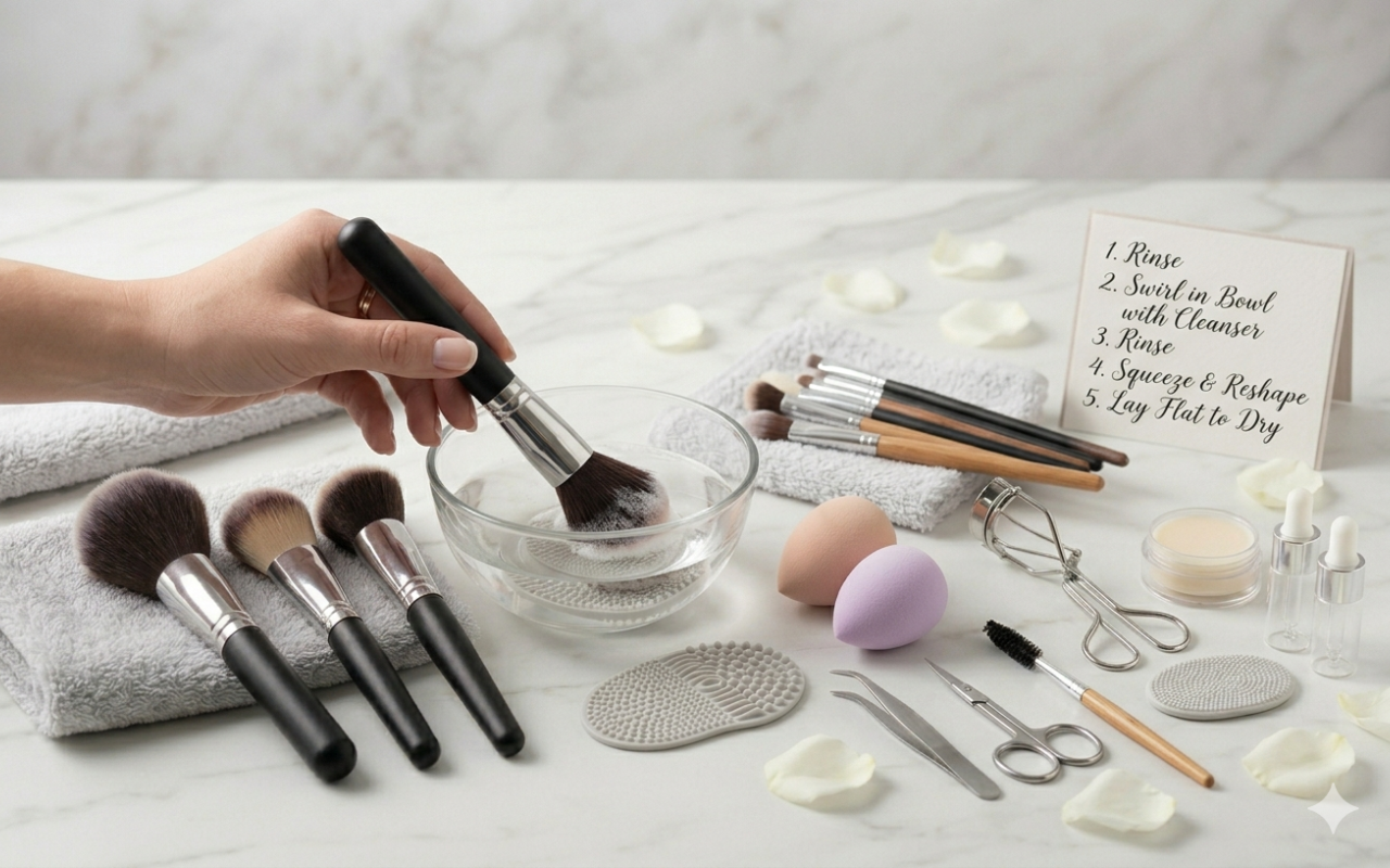 How To Clean Makeup Brushes At Home Step By Step