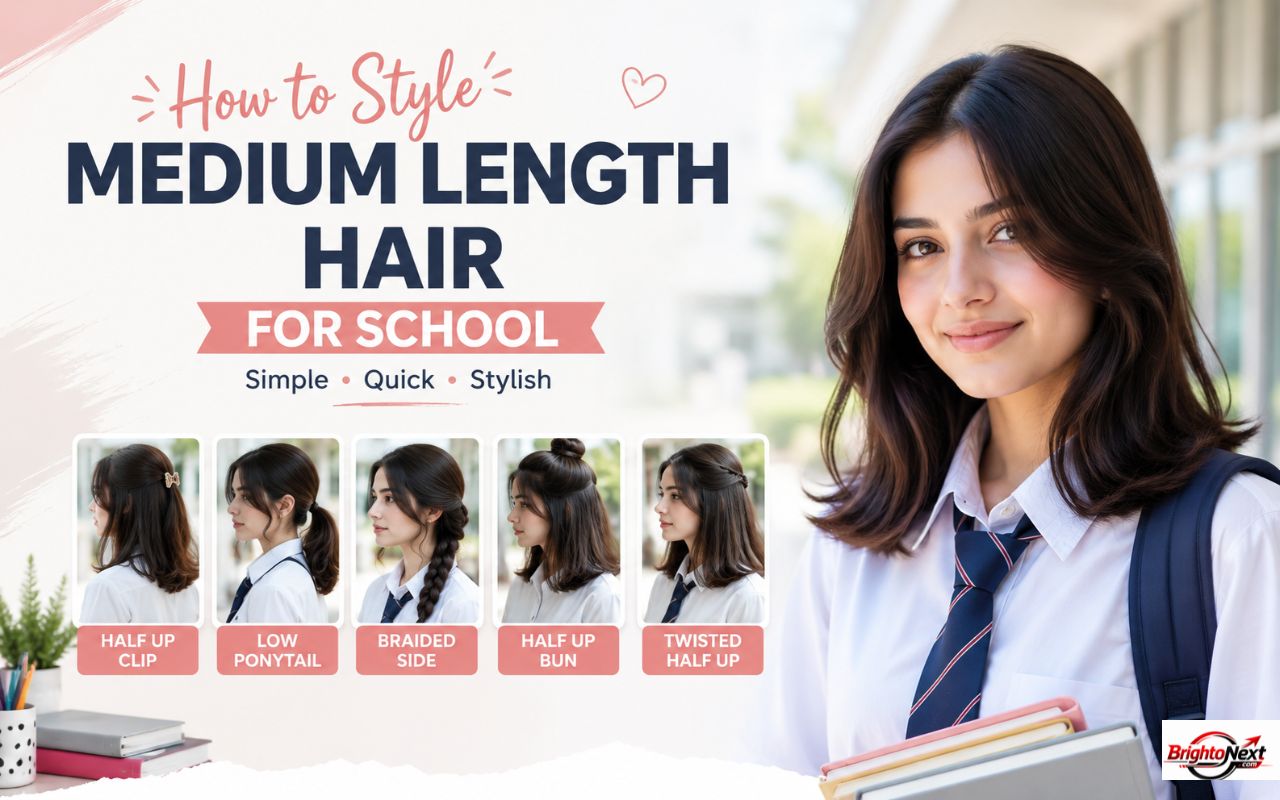 How To Style Medium Length Hair For School